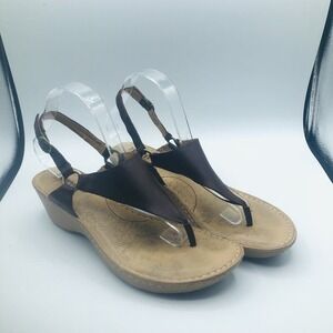 BOC Born Concept Women's Brown Thong‎ Slingback Sandals Size 10